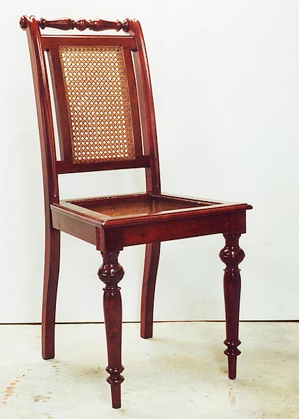 Nach der Restaurierung: Stuhl Mahagoni, Gründerzeit um 1890