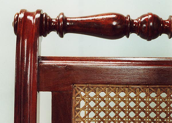 Nach der Restaurierung: Stuhl Mahagoni, Gründerzeit um 1890